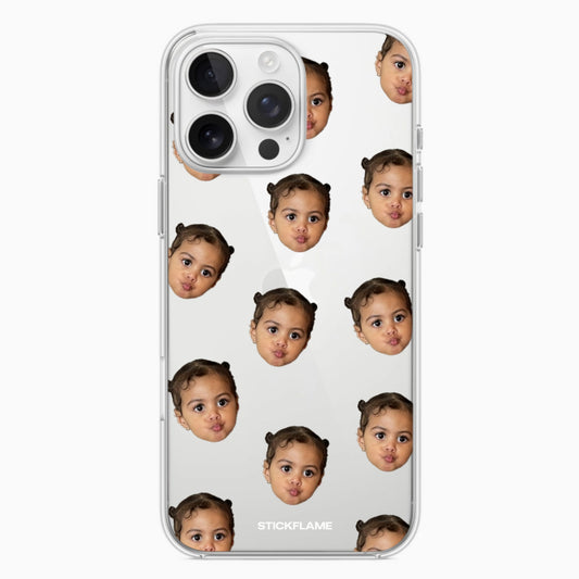 Custom Happy heads clear case