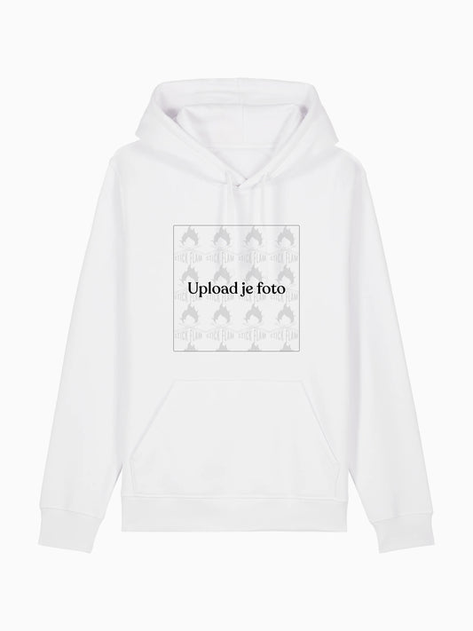 Wit hoodie met eigen foto