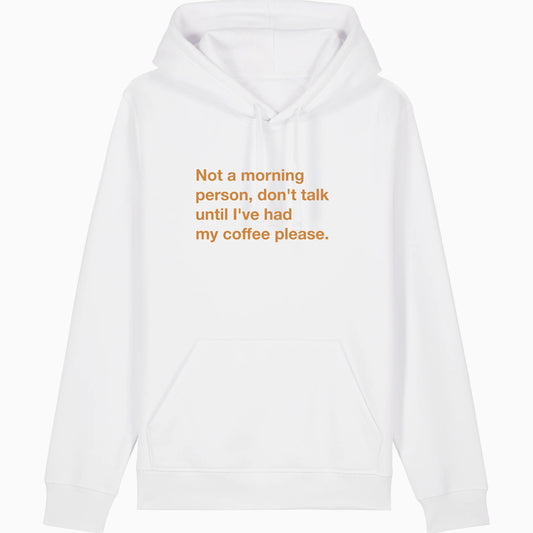 Wit hoodie met eigen tekst