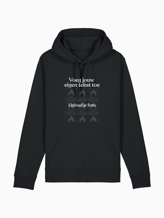 Zwart hoodie met foto en tekst