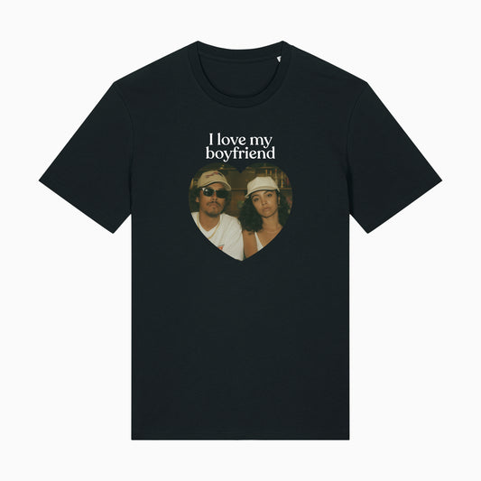 Zwart t-shirt 'I love my boyfriend'