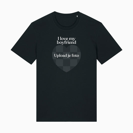 Zwart t-shirt 'I love my boyfriend'