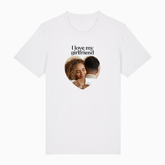 Wit t-shirt 'I love my girlfriend'