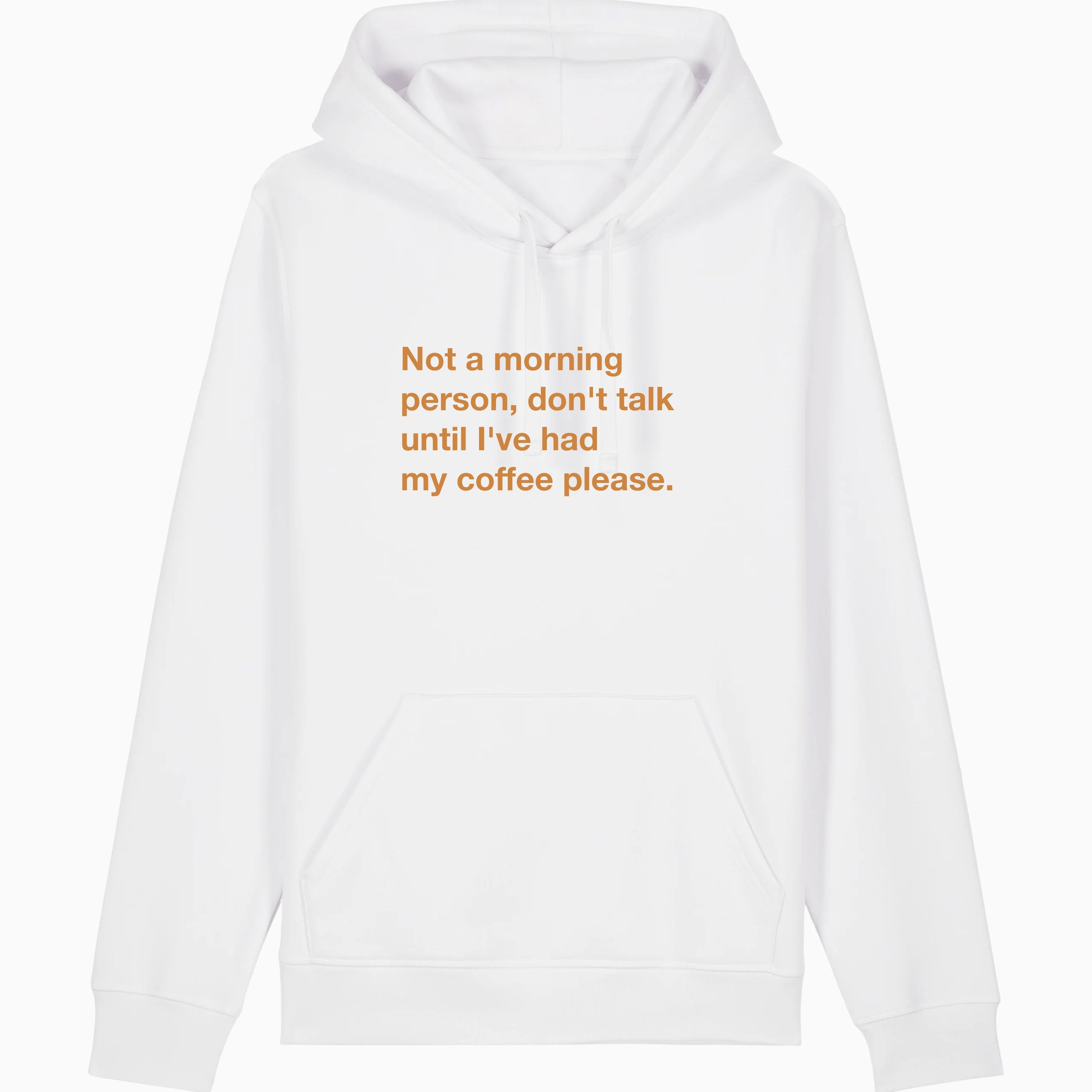 Wit hoodie met eigen tekst