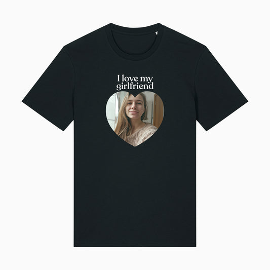 Zwart t-shirt 'I love my girlfriend'