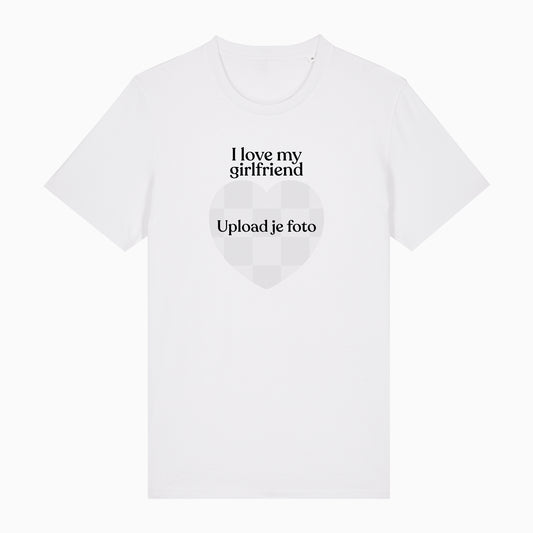 Wit t-shirt 'I love my girlfriend'