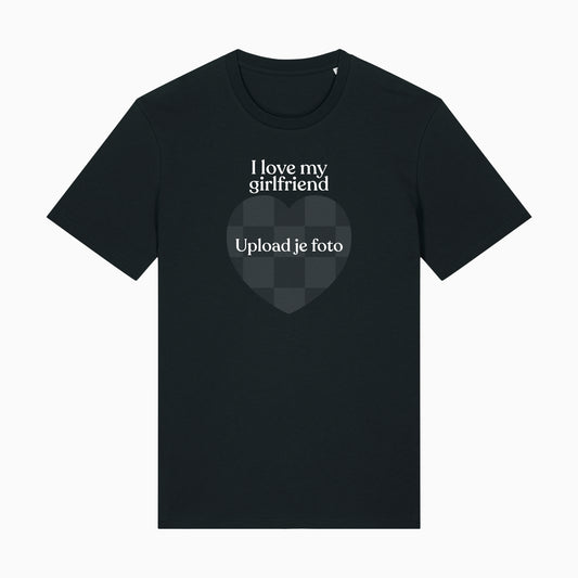 Zwart t-shirt 'I love my girlfriend'